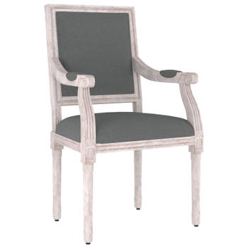 vidaXL Fauteuil 54x59x99 cm stof donkergrijs