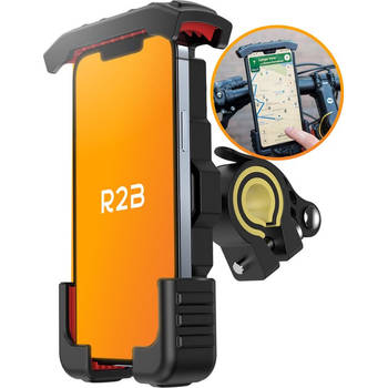 R2B Robuuste Telefoonhouder Fiets - 360 Graden Rotatie - Gsm Houder Fiets - Fietshouder - Ook voor scooter & motor