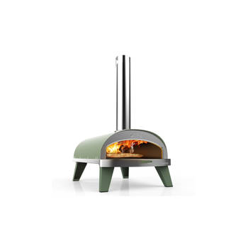 ZiiPa Pizza Oven Piana - Houtgestookt - met Thermometer - Eucalyptus - voor ø 30 cm pizza's - Roterende pizzasteen