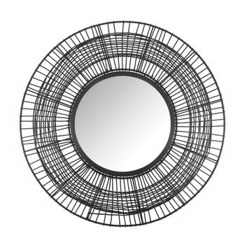 DKNC - Spiegel Accra - Metaal - 60x2.5x60cm - Zwart