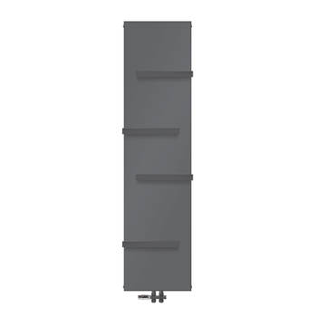 Badkamerradiator 1800x452 mm antraciet met vloeraansluitset ML-Design