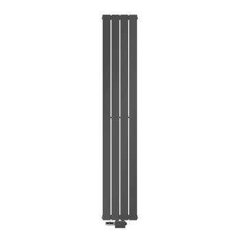 Paneelradiator enkel laags 30x180cm antraciet met universele aansluitset ML-Design