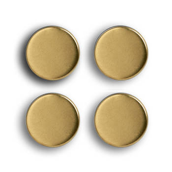 Zeller whiteboard/koelkast magneten extra sterk - 4x - goud - Magneten
