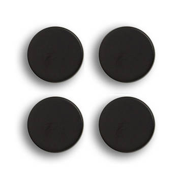 Zeller Zeller whiteboard/koelkast magneten extra sterk - 4x - mat zwart - Magneten