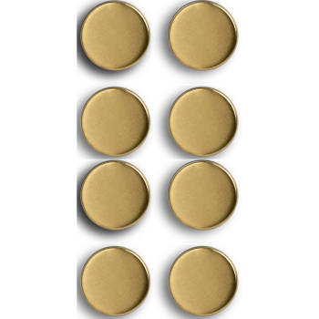Zeller whiteboard/koelkast magneten extra sterk - 8x - goud - Magneten
