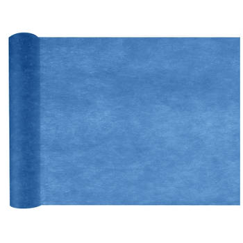 Santex Tafelloper op rol - polyester - donkerblauw - 30 cm x 10 m - Feesttafelkleden