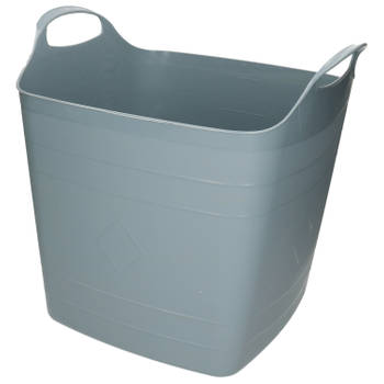 Bathroom Solutions Flexibele kuip - blauw - 25 liter - kunststof - emmer - wasmand - Wasmanden