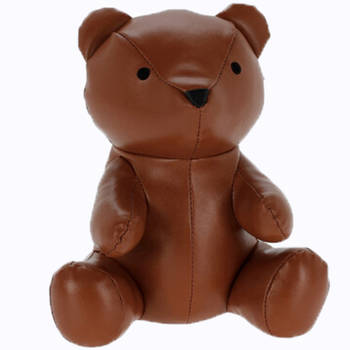 H&S Collection dieren deurstopper 1 kilo gewicht - bruine beer - 17 cm - Deurstoppers