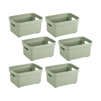 Sigma home opbergbox 2,5L groen - Set van 6