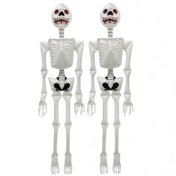 Opblaasbaar skelet 2 stuks Halloween versiering 183 cm - Opblaasfiguren