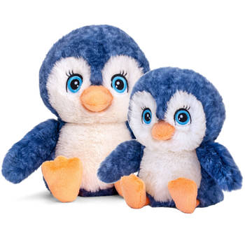 Pluche knuffel dieren pinguins familie setje 16 en 25 cm - Knuffeldier