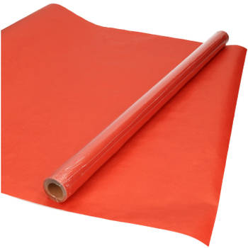 Kraft cadeaupapier/inpakpapier - 3x - rood - 70 x 200 cm - 60 grams - Cadeaupapier