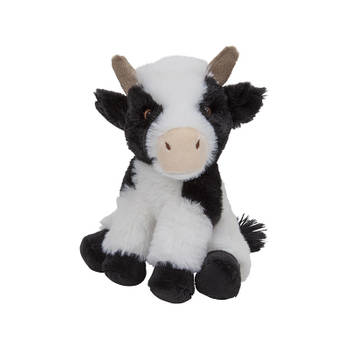 Pluche dieren knuffels Koe van 19 cm - Knuffel boederijdieren