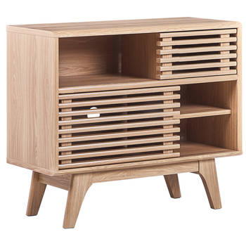 Beliani CLEVELAND - Sideboard-Lichte houtkleur-MDF