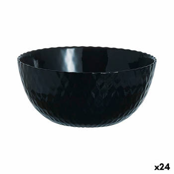 Kom Luminarc Pampille Zwart Glas (13 cm) (24 Stuks)