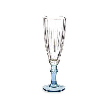 Champagneglas Exotic Kristal Blauw 6 Stuks (170 ml)