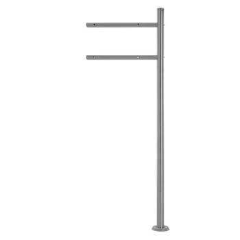 Brievenbusstandaard 120 cm zilver roestvrij staal ML-Design