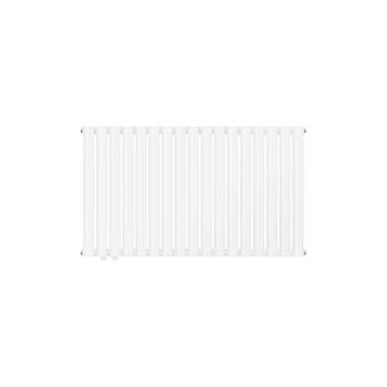 Badkamerradiator Enkele laag Horizontaal 600x1020 mm Wit met zijaansluiting LuxeBath