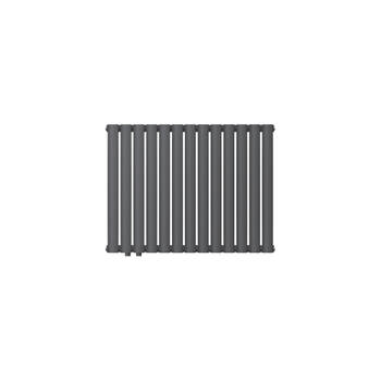 ML-Design paneelradiator 600 x 780 mm Antraciet dubbellaags met verwarmingsstaaf 600W, horizontale radiator ovale buizen