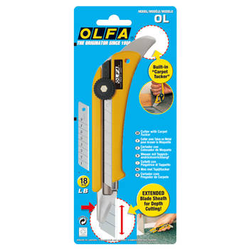 Olfa OL - Cutter - 18mm - Geel - Met snijmat