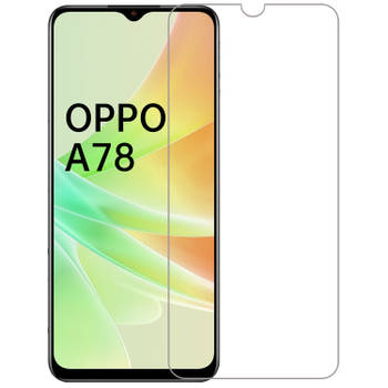 Basey OPPO A78 Screenprotector Tempered Glass Full Cover - OPPO A78 Beschermglas Screen Protector Glas