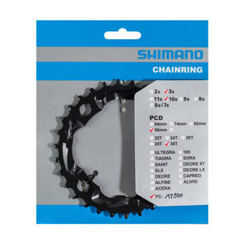 Shimano Kettingblad Deore FC-MT500 30T 10v zwart