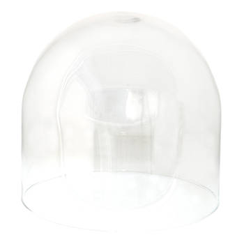 HAES DECO - Decoratieve glazen stolp zonder onderzetter, diameter 23 cm en hoogte 22 cm - ST6GL3548HS