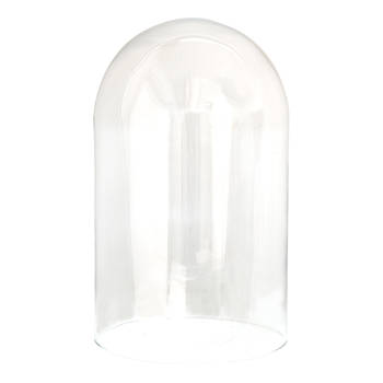 HAES DECO - Decoratieve glazen stolp zonder onderzetter, diameter 23 cm en hoogte 39 cm - ST6GL3550HS