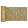 Santex Tafelloper op rol - goud glitter - 18 x 500 cm - polyester - Feesttafelkleden