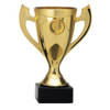 Luxe trofee/beker - goud - oren - kunststof - 18 x 9 cm - sportprijs - Fopartikelen
