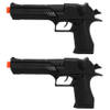 2x stuks verkleed speelgoed Politie accessoires/wapen pistool 21 cm - Verkleedattributen