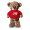 Knuffel teddybeer met ik vind je lekker hartje shirt rood 24 cm - Knuffelberen