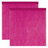 Santex Tafelkleed op rol - 2x - polyester - fuchsia roze - 120 cm x 10 m - Feesttafelkleden