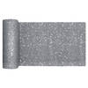Santex Kerst tafelloper op rol - zilver glitter - 18 x 500 cm - polyester - Tafellakens