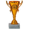 Luxe trofee/prijs beker met sierlijke oren - brons - kunststof - 13 x 8 cm - sportprijs - Fopartikelen