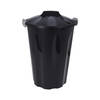 Storage Solutions wasmand met deksel - 40 liter - zwart - kunststof - Wasmanden