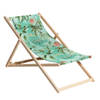 Houten strandstoel Mauel pastel blue