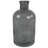 Countryfield vaas - grijs/transparant - glasA - apotheker fles - D14 x H27 cm - Vazen