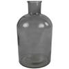 Countryfield vaas - grijs/transparant - glasA - apotheker fles - D17 x H31 cm - Vazen