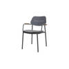 GreenChair Courage Dining chair - teak armleuning - Antraciet