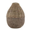 DKNC - Vaas Dallas - Paulownia hout - 29x29x38cm - Grijs