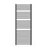 Badkamerradiator Sahara 750x1800 mm antraciet gebogen met zijaansluiting LuxeBath