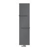 Badkamerradiator 1800x452 mm antraciet met wandaansluitset ML-Design