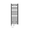 Elektrische badkamerradiator met verwarmingselement 900W 500x1500 mm antraciet gebogen met zijaansluiting &