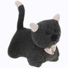 H&S Collection Deurstopper 1 kilo gewicht - kat/poes - donkergrijs - 17 x 14 cm - Deurstoppers