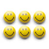 Zeller koelkast/whiteboard magneten smiley - 6x - 3 cm - Magneten