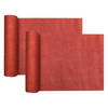 Santex Tafelloper op rol - 2x - rood glitter - 28 x 300 cm - polyester - Feesttafelkleden