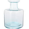 H&S Collection Fles Bloemenvaas Umbrie - Gerecycled glas - transparant - D15 x H21 cm - Vazen