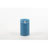 Rustic Wax Candle Moving Flame 7,5X12,5Cm Denim3Xaaa