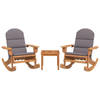 vidaXL 3-delige Loungeset Adirondack massief acaciahout